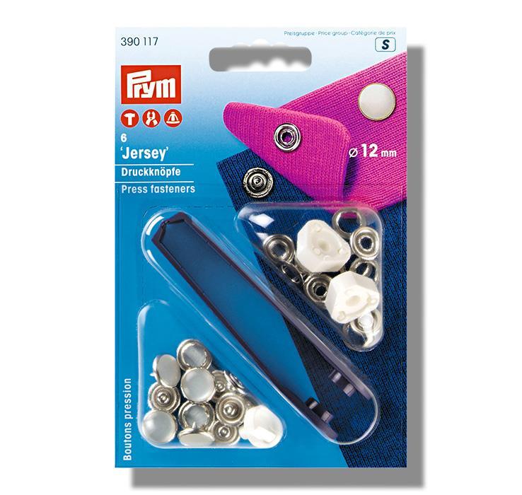 PRYM DRUCKKNÖPFE  390117 PERLMUTT-WEISS 12 MM