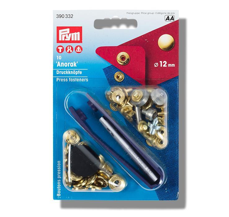 PRYM DRUCKKNÖPFE  390332 GOLD 12 MM