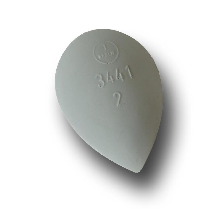 Pelotte Tropfenform grau Art. 3441.50