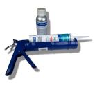 Silikondichtstoff 310 ml + Primer 100 ml für Flachdichtung Vacutherm, inkl. Spritzpistole